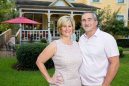 husband and wife owners of local bed and breakfast